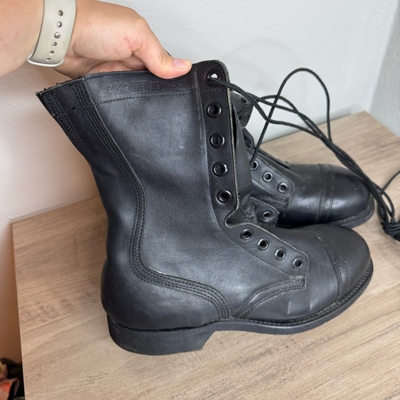 Vintage Biltrite Military Combat Boots Lace Up Leather - Picture 1 of 13